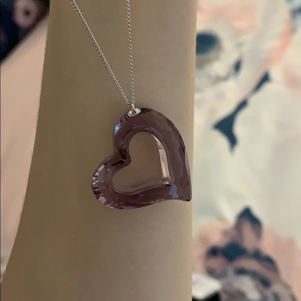 Swarovski necklace cz and sterling silver